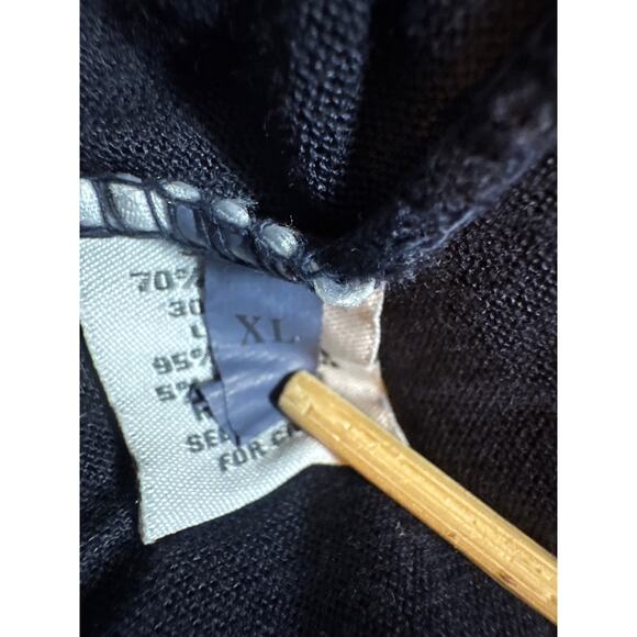 Y2K Silk Navy Blue Tiered Asymmetrical Skirt Womens Medium Fairygoth Whimsigoth - Picture 9 of 9